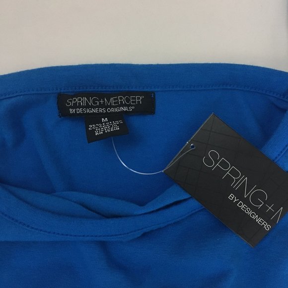 Spring & Mercer Camisole Tank Top Solid Blue - Picture 5 of 9